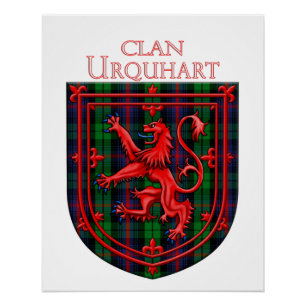 Urquhart Tartan Scottish Plaid Lion Rampant Poster