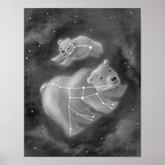 Ursa Major and Ursa Minor Bears Poster