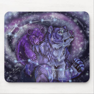 Ursa Minor and Major Star Bears Mouse Pad