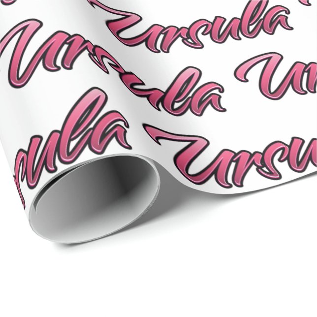 Ursula faded pink personalized gift paper (Roll Corner)