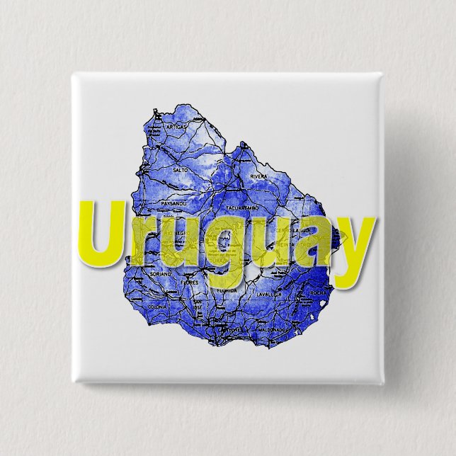 Uruguay 15 Cm Square Badge (Front)