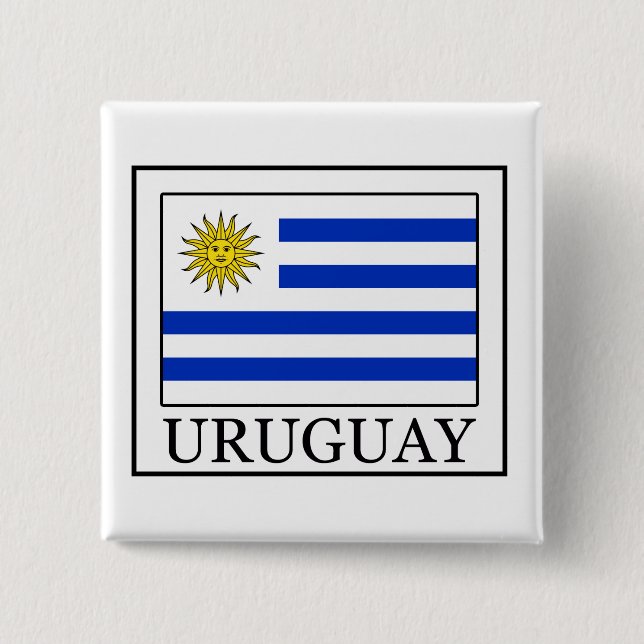 Uruguay 15 Cm Square Badge (Front)