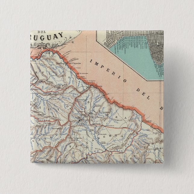 Uruguay 15 Cm Square Badge (Front)