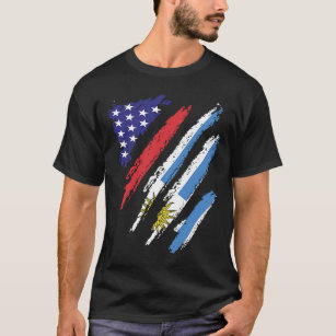 Uruguay American Grown Flag USA Patriot Heritage M T-Shirt