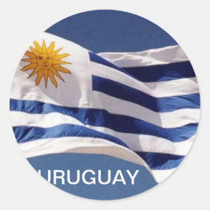 Uruguay Classic Round Sticker