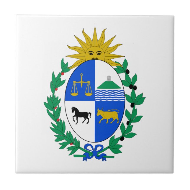 Uruguay Coat of Arms Tile (Front)