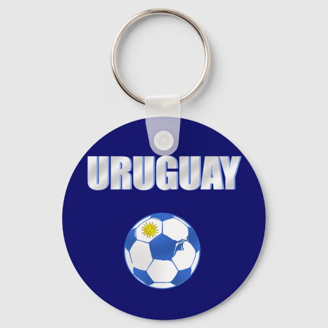 Uruguay cool ball futbol fans La Celeste love Key Ring (Front)