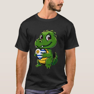 Uruguay Cute Dino T-Rex Heart Uruguayan Pride Urug T-Shirt