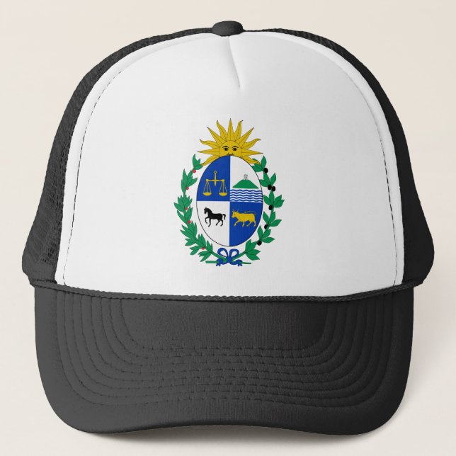 uruguay emblem trucker hat (Front)