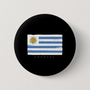 Uruguay Flag 6 Cm Round Badge