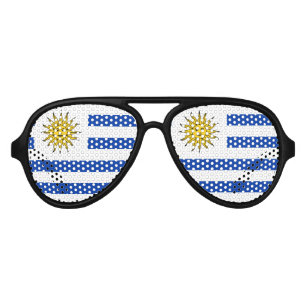 Uruguay flag Banda Oriental Aviator Sunglasses