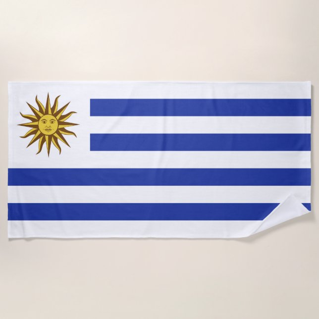 Uruguay flag beach towel (Front)