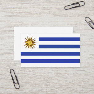 Uruguay flag business card
