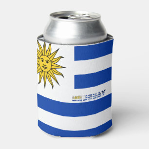 Uruguay flag can cooler