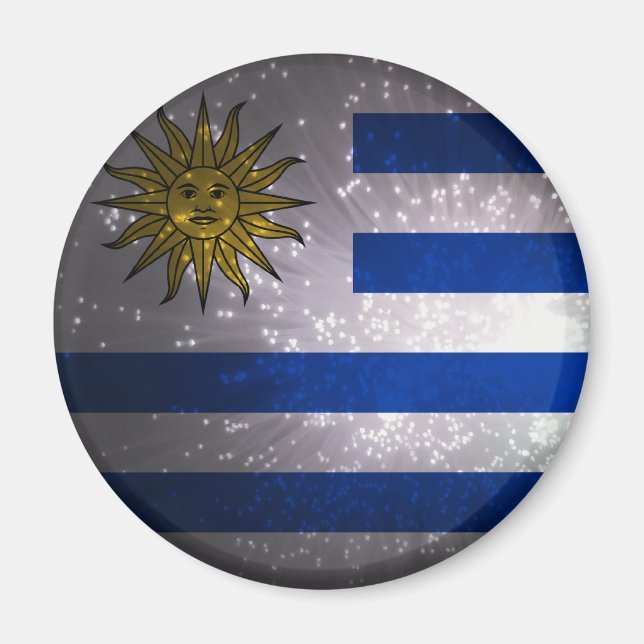 Uruguay Flag Firework Magnet (Front)