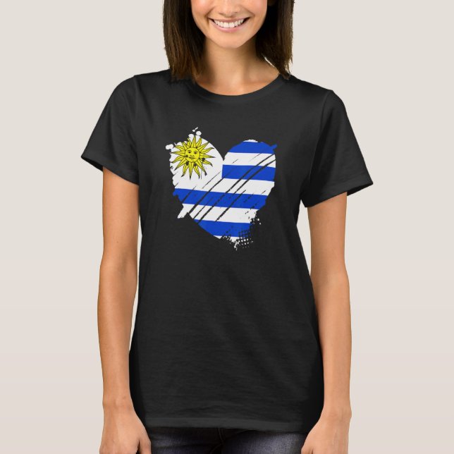 Uruguay Flag I Love It Is In My Dna For Uruguayens T-Shirt (Front)