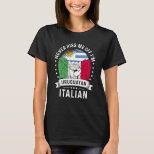 Uruguay Flag Italy Grown Humour Citizen Pride T-Shirt