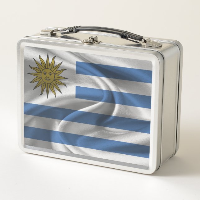 Uruguay Flag Metal Lunch Box (Front)