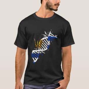 Uruguay Flag Molecule DNA Uruguayan Pride Uruguaya T-Shirt