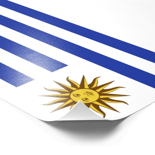 Uruguay flag photo print (Corner)