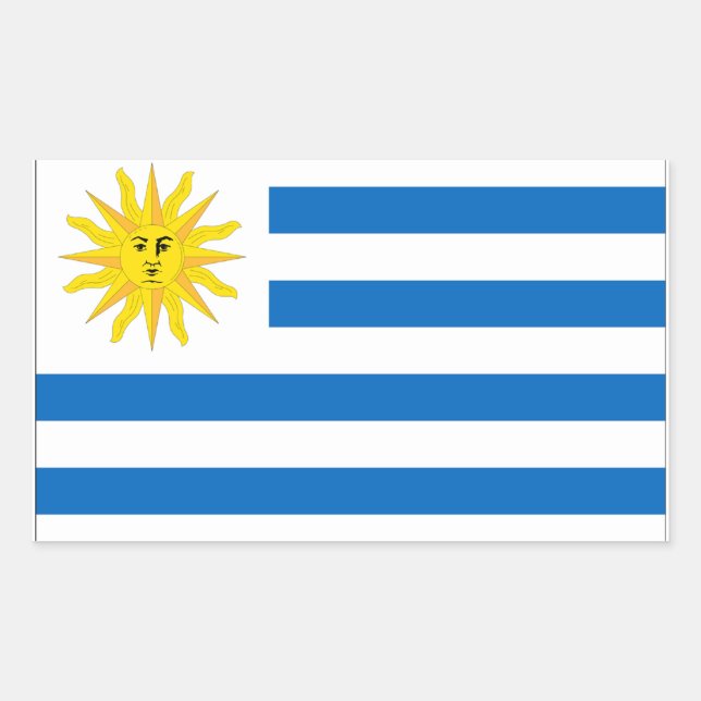 Uruguay Flag Rectangular Sticker (Front)