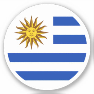 Uruguay Flag Round Sticker
