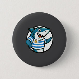 Uruguay Flag Shark Funny Uruguayan  6 Cm Round Badge