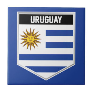 Uruguay Flag Shield Tile