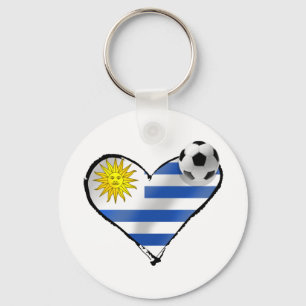 Uruguay flag soccer futbol te amo gifts key ring