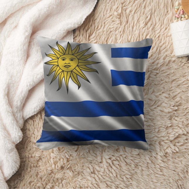 Uruguay Flag Throw Pillow (Blanket)