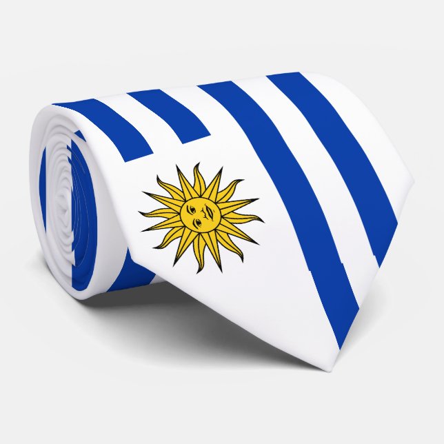 Uruguay Flag Tie (Rolled)