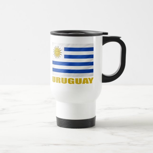 Uruguay Flag Travel Mug (Right)