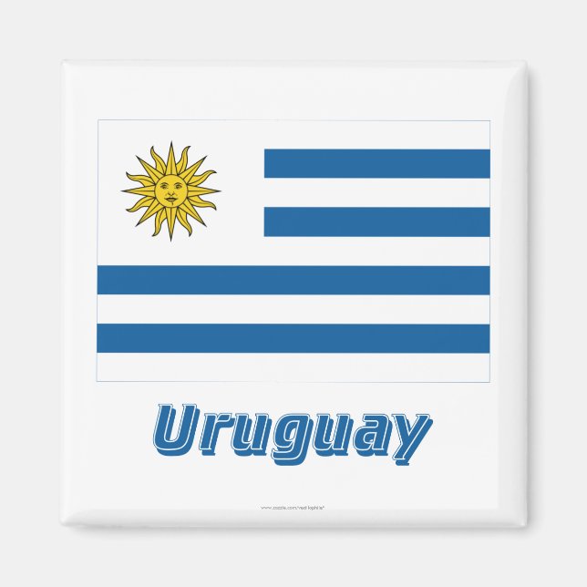 Uruguay Flag with Name Magnet (Front)