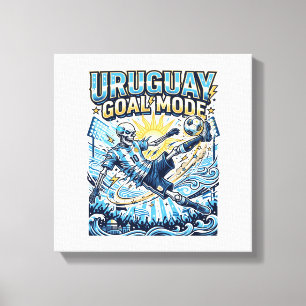 Uruguay Goal Mode Skeleton Striker Nations Dynamic Canvas Print