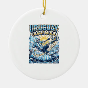 Uruguay Goal Mode Skeleton Striker Nations Dynamic Ceramic Tree Decoration