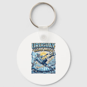 Uruguay Goal Mode Skeleton Striker Nations Dynamic Key Ring