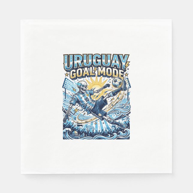 Uruguay Goal Mode Skeleton Striker Nations Dynamic Napkin (Front)