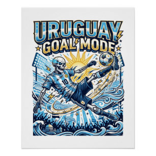 Uruguay Goal Mode Skeleton Striker Nations Dynamic Poster