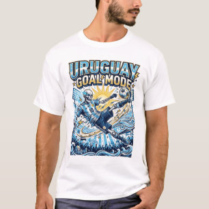 Uruguay Goal Mode Skeleton Striker Nations Dynamic T-Shirt