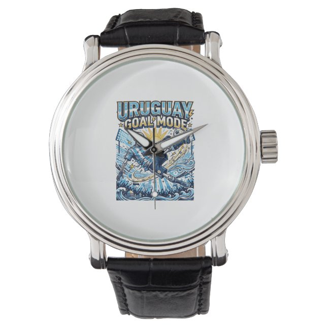 Uruguay Goal Mode Skeleton Striker Nations Dynamic Watch (Front)