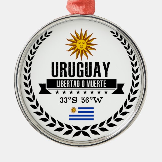 Uruguay Metal Tree Decoration (Front)