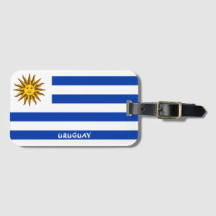 Uruguay National Flag Patriotic Luggage Tag