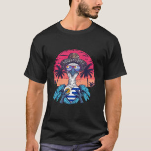 Uruguay Ostrich Sunset Uruguayan Roots Uruguayan F T-Shirt