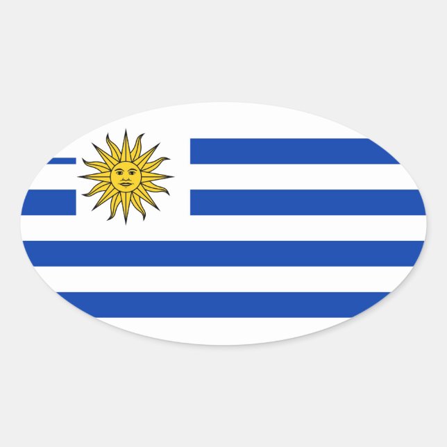 uruguay oval sticker (Front)