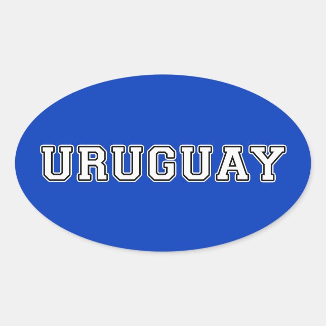 Uruguay Oval Sticker (Front)