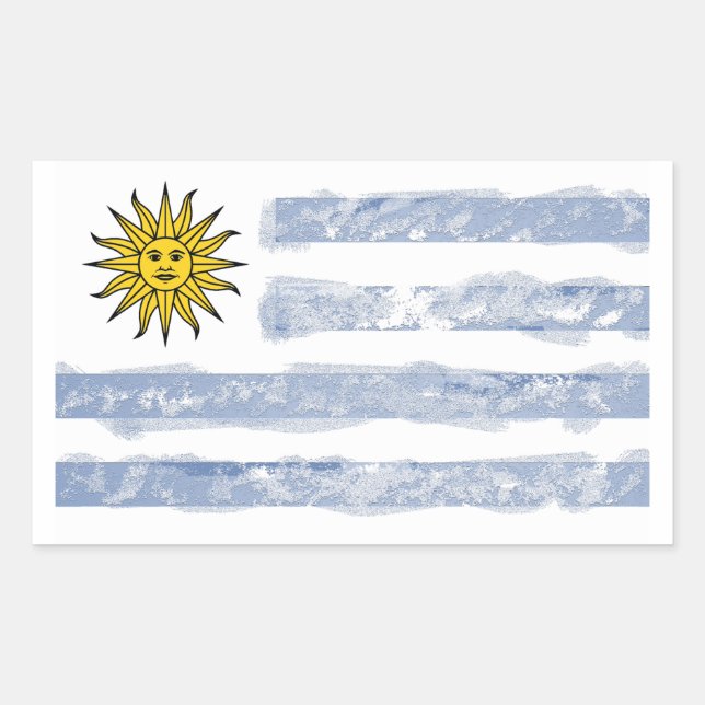 Uruguay Rectangular Sticker (Front)
