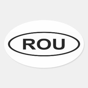 Uruguay "ROU" Oval Sticker