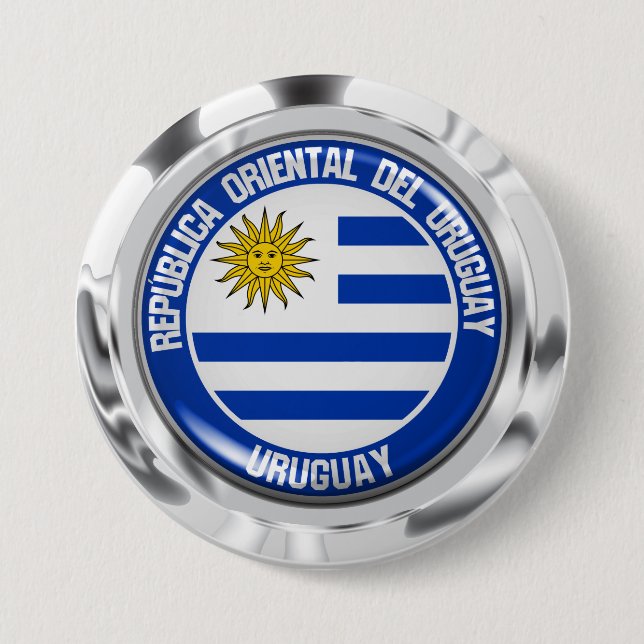 Uruguay Round Emblem 7.5 Cm Round Badge (Front)