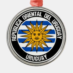 Uruguay Round Emblem Metal Tree Decoration