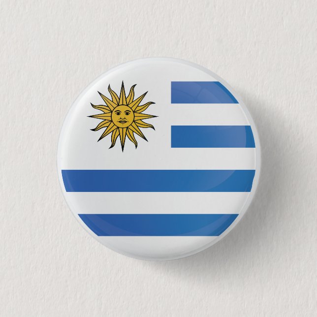 Uruguay Round Icon Flag 3 Cm Round Badge (Front)